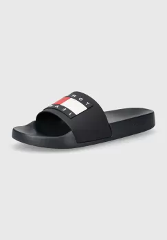 Tommy Jeans papuci POOL SLIDE ESS barbati, culoarea albastru marin, EM0EM01191 imagine