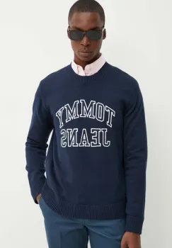 Tommy Jeans pulover barbati, culoarea albastru marin, DM0DM19178 imagine