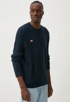 Tommy Jeans pulover barbati, culoarea albastru marin, DM0DM19440 imagine