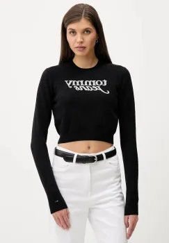 Tommy Jeans pulover culoarea negru, light, DW0DW22028 imagine