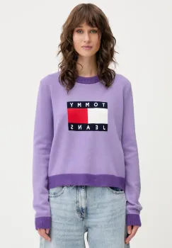 Tommy Jeans pulover culoarea violet, DW0DW20970 imagine
