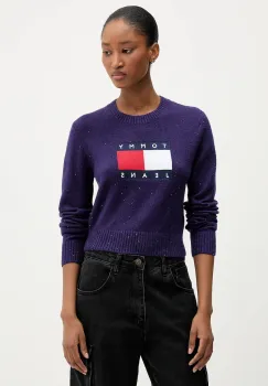 Tommy Jeans pulover culoarea violet, DW0DW21690 imagine