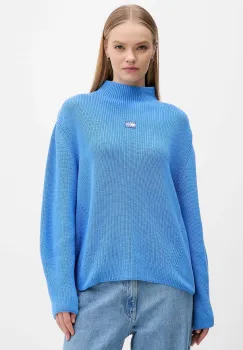 Tommy Jeans pulover de bumbac cu turtleneck, DW0DW21676 imagine