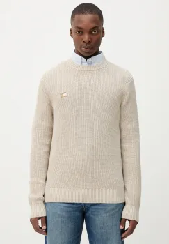 Tommy Jeans pulover de bumbac culoarea bej, DM0DM21652 imagine