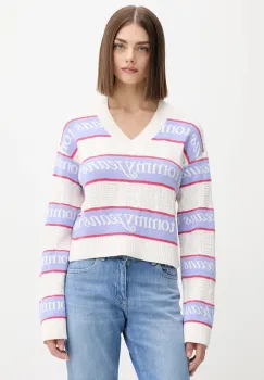 Tommy Jeans pulover de bumbac culoarea bej, DW0DW21682 imagine