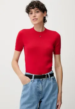 Tommy Jeans pulover de bumbac culoarea bleumarin, DW0DW19336 imagine