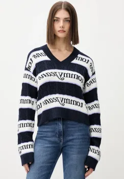 Tommy Jeans pulover de bumbac culoarea bleumarin, DW0DW21682 imagine