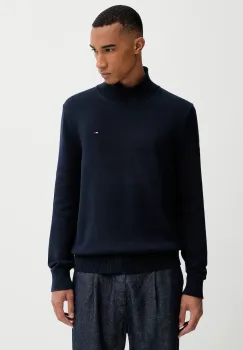 Tommy Jeans pulover de bumbac culoarea bleumarin, light, DM0DM22096 imagine