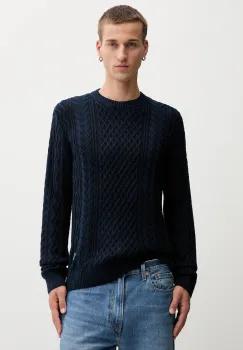 Tommy Jeans pulover de bumbac culoarea bleumarin, light, DM0DM22101 imagine