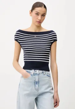 Tommy Jeans pulover de bumbac culoarea bleumarin, light, DW0DW20252 imagine