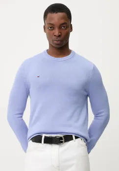 Tommy Jeans pulover de bumbac culoarea bordo, light, DM0DM21787 imagine