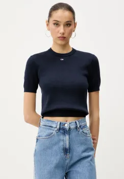 Tommy Jeans pulover de bumbac culoarea galben, light, DW0DW19336 imagine