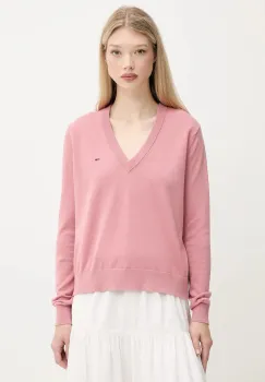 Tommy Jeans pulover de bumbac culoarea galben, light, DW0DW19888 imagine