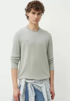 Tommy Jeans pulover de bumbac culoarea gri DM0DM18895 imagine