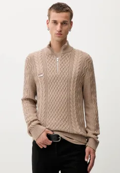 Tommy Jeans pulover de bumbac culoarea maro, light, DM0DM22103 imagine