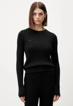 Tommy Jeans pulover de bumbac culoarea negru, light, DW0DW22165 imagine
