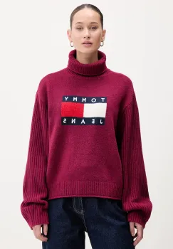 Tommy Jeans pulover din amestec de lana imagine