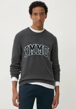 Tommy Jeans pulover din amestec de lana barbati, culoarea gri, DM0DM19439 imagine