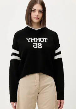 Tommy Jeans pulover din amestec de lana culoarea negru, DW0DW22033 imagine