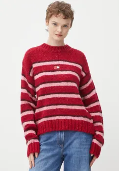 Tommy Jeans pulover din amestec de lana de alpaca femei, culoarea negru DW0DW21679 imagine