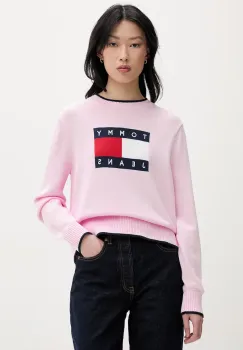 Tommy Jeans pulover pentru femei, din bumbac imagine