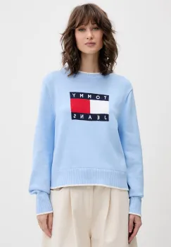 Tommy Jeans pulover pentru femei, din bumbac imagine