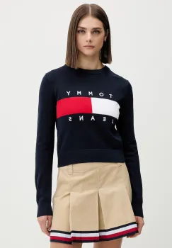 Tommy Jeans pulover pentru femei, din bumbac imagine