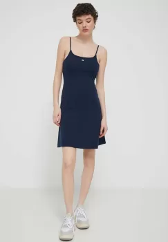 Tommy Jeans rochie culoarea albastru marin, mini, evazati imagine