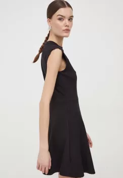 Tommy Jeans rochie culoarea negru, mini, evazati imagine