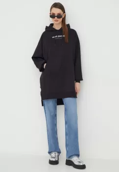 Tommy Jeans rochie culoarea negru, mini, oversize imagine