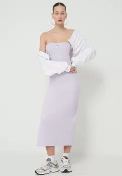 Tommy Jeans rochie culoarea violet, mini, mulata imagine