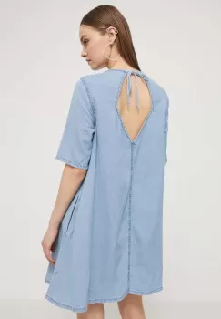 Tommy Jeans rochie din bumbac mini, evazati imagine