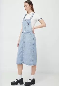 Tommy Jeans rochie jeans mini, drept imagine