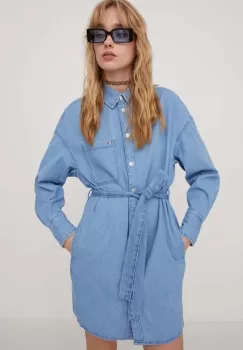 Tommy Jeans rochie jeans mini, oversize imagine