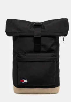 Tommy Jeans rucsac barbati, culoarea negru, mare, uni, AM0AM13323 imagine