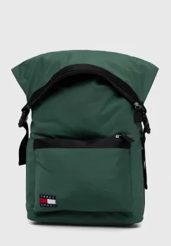 Tommy Jeans rucsac barbati, culoarea verde, mare, cu imprimeu imagine