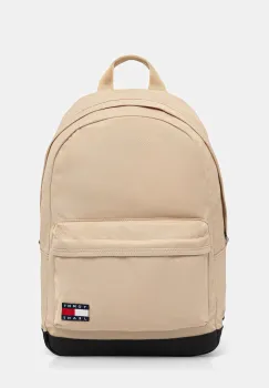 Tommy Jeans rucsac culoarea bej, mare, cu imprimeu, AM0AM13400 imagine