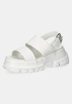 Tommy Jeans sandale CHUNKY CITY SANDAL femei, culoarea alb, cu platforma, EN0EN02750 imagine