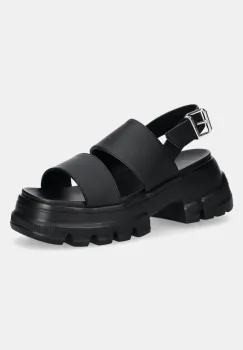 Tommy Jeans sandale CHUNKY CITY SANDAL femei, culoarea negru, cu platforma, EN0EN02750 imagine
