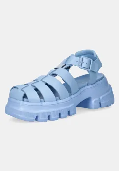 Tommy Jeans sandale de piele FISHERMAN SANDAL femei, cu platforma, EN0EN02751 imagine