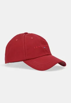 Tommy Jeans sapca de baseball din bumbac 0 culoarea bordo, cu imprimeu, AM0AM12958 imagine