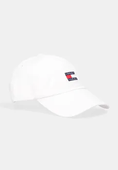 Tommy Jeans sapca de baseball din bumbac culoarea maro, cu imprimeu, AM0AM12933 imagine
