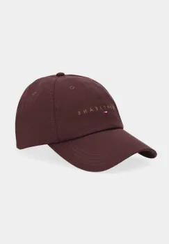 Tommy Jeans sapca de baseball din bumbac culoarea maro, cu imprimeu, AM0AM12958 imagine