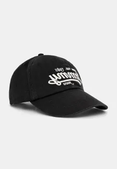 Tommy Jeans sapca de baseball din bumbac culoarea negru, AM0AM13550 imagine