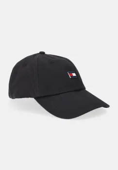 Tommy Jeans sapca de baseball din bumbac culoarea negru, AW0AW17901 imagine