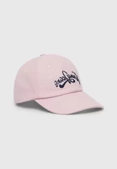 Tommy Jeans sapca de baseball din bumbac culoarea roz, cu imprimeu imagine