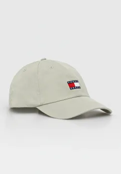 Tommy Jeans sapca de baseball din bumbac culoarea verde, cu imprimeu imagine