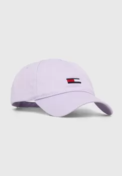 Tommy Jeans sapca de baseball din bumbac culoarea violet, neted imagine