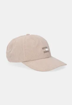 Tommy Jeans sapca de baseball din catifea culoarea bej, AM0AM13667 imagine
