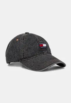 Tommy Jeans sapca de baseball din denim culoarea negru, AM0AM13567 imagine